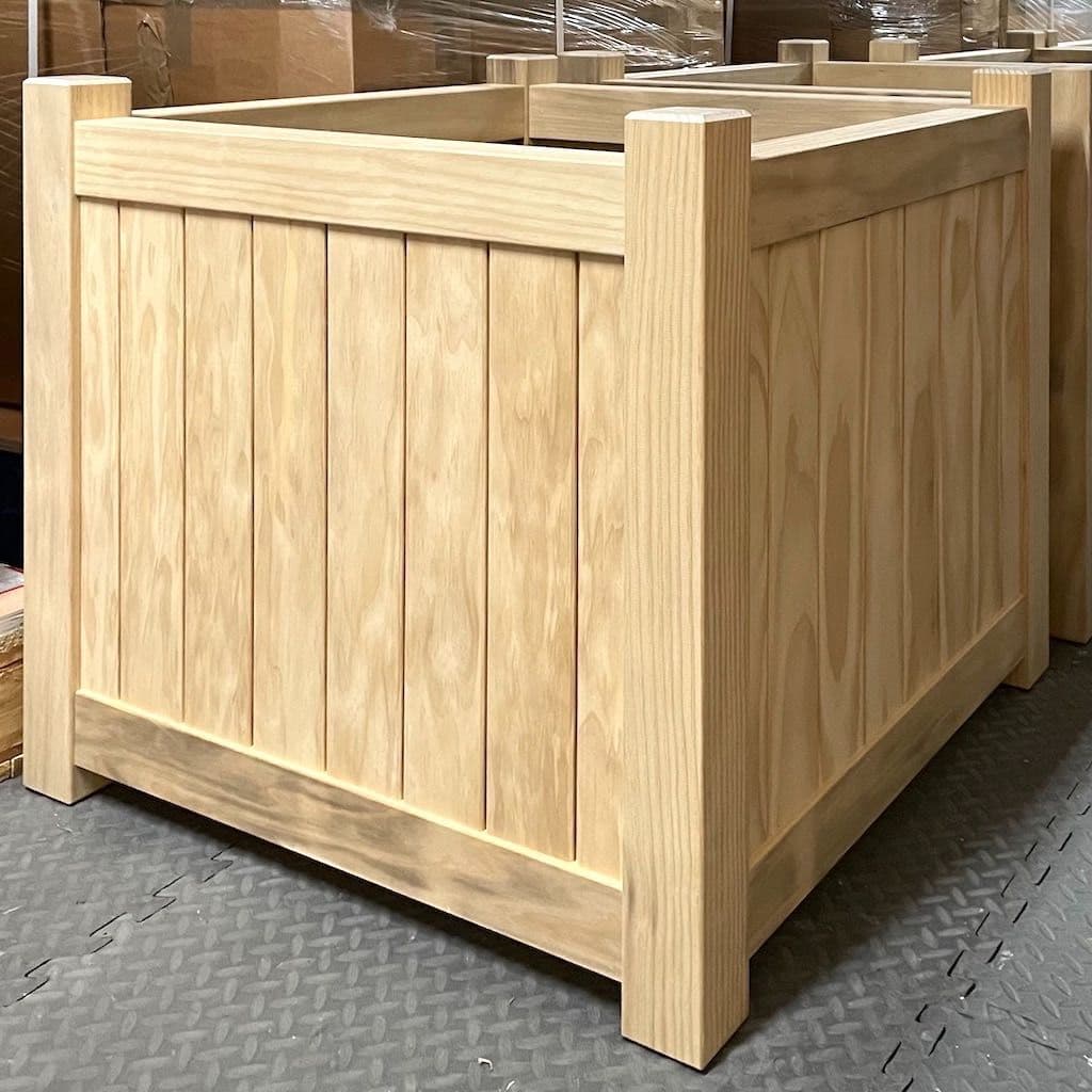 Large Versailles Wooden Garden Planters, Accoya Natural